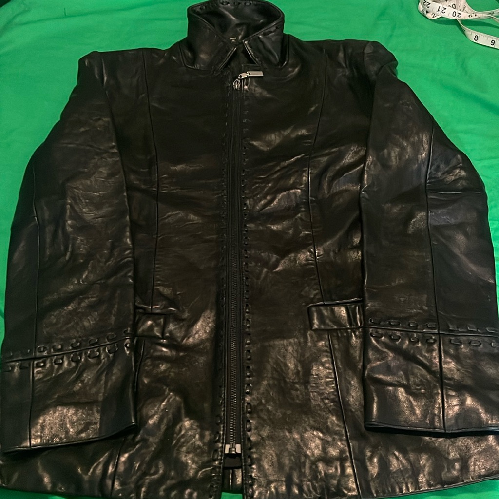 Used Leather Jacket Size S By Avanti